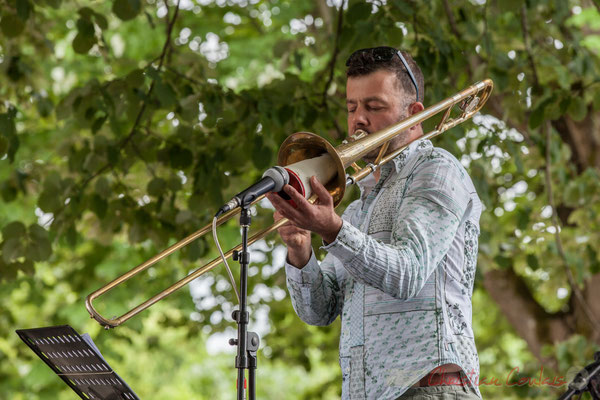 Eric Séva Quartet : Daniel Zimmermann. Festival JAZZ360 2016, Camblanes-et-Meynac, 11/06/2016