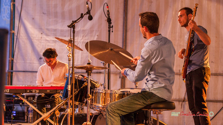 Adrien Brandéis, Félix Joveniaux, Romann Dauneau; Adrien Brandéis Quintet, Festival JAZZ360 2019, Langoiran. 06/06/2019