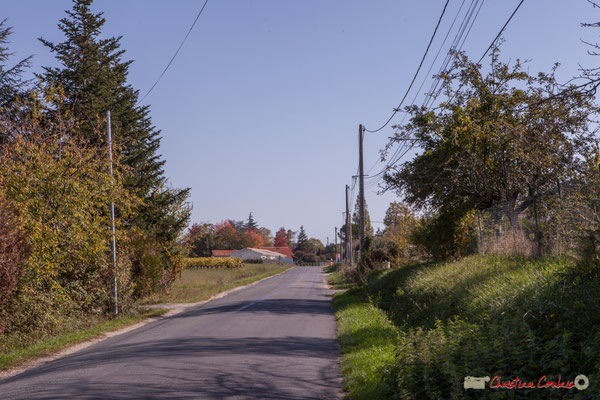 Au carrefour des 4 avenues, l'avenue de Lignan, Cénac, Gironde. 16/10/2017