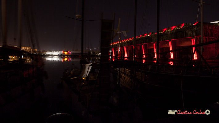 Batellerie au bassin à flot et base sous-marine, Bordeaux, Gironde. Mercredi 27 février 2019