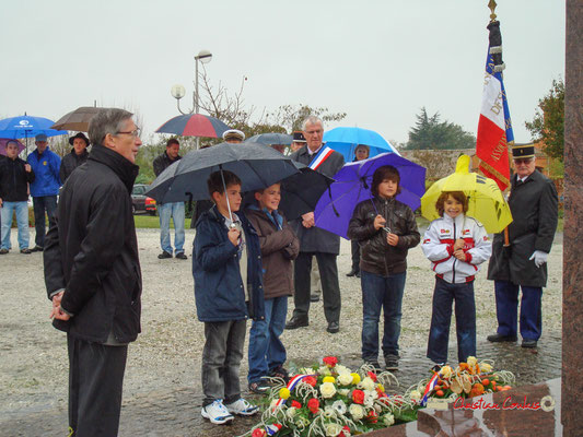 Hommages et commémoration de l'Armistice du 11 novembre 1918 à Cénac, ce mercredi 11 novembre 2009.