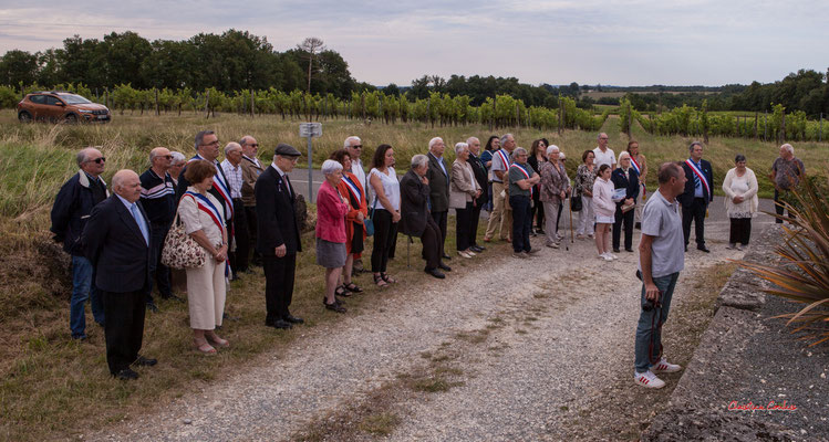 Quatre-vingtième anniversaire du Souvenir et de la Mémoire de la Résistance, stèle de Pénic, Saint-Léger-de-Vignague en présence de Mathilde Feld, députée de Gironde. Dimanche 14 juillet 2024. Photographie © Christian Coulais