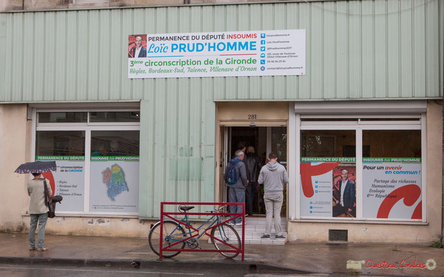 Permanence parlementaire de Loïc Prud'Homme et Tiphaine Maurin, 281, route de Toulouse, Villenanve d'Ornon 16/09/2017