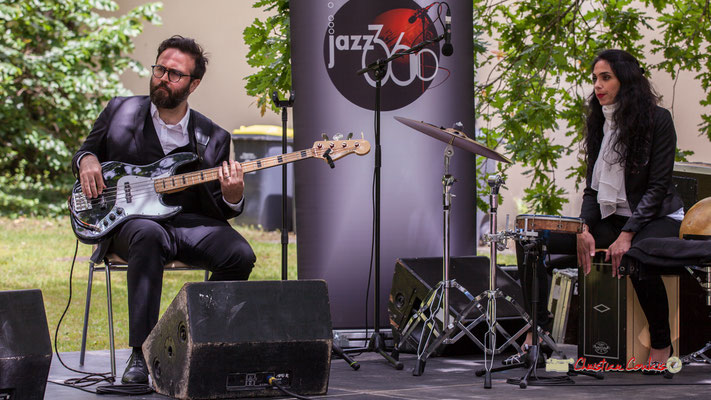 Julien Cridelause, Sabrina Romero; Nicolas Saez Quartet. Festival JAZZ360, Château Duplessy, Cénac. 10/06/2019