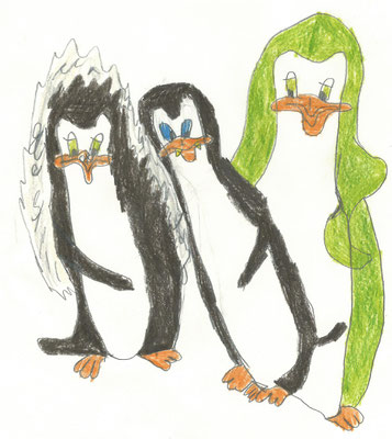 Kinderzeichnung von dem Buchcover Ein eiskalter Fall
