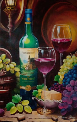 "El Sabor de la Vendimia" Acrilico - 70x110 cm.