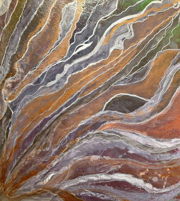 "Venas de Plata" - Acrilico - 45 x 50 cm. 