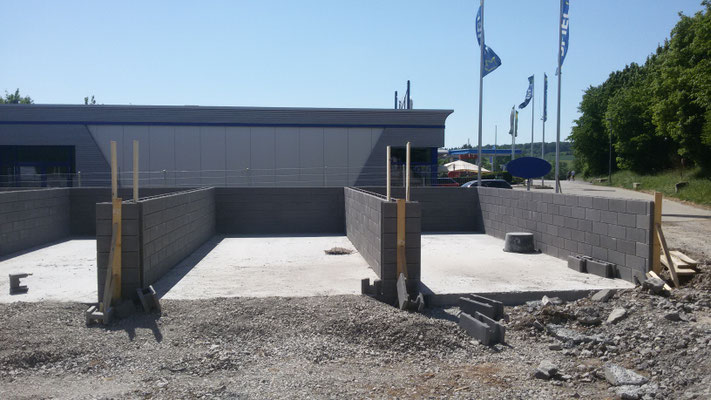 Schalungssteine für Garagenbau