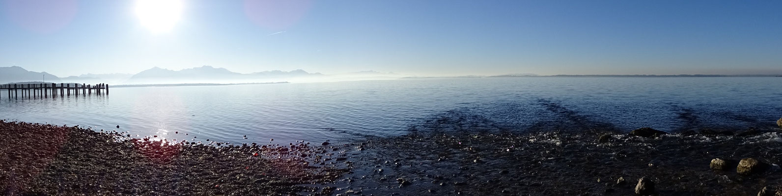 Am Neujahrstag am Chiemsee bei traumhaft schönem Wetter!!!