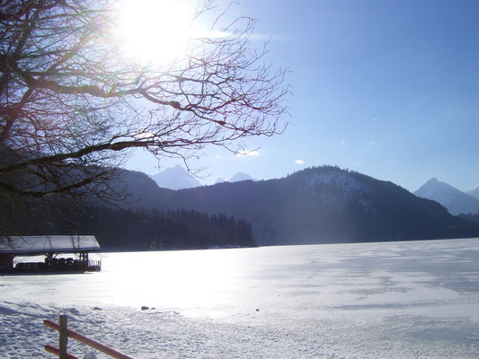 Bei herrlichem Wetter am Alpsee