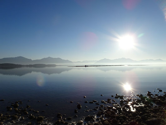 Am Neujahrstag am Chiemsee bei traumhaft schönem Wetter!!!