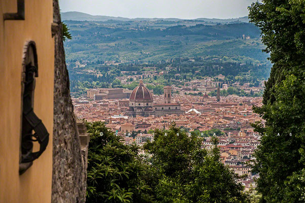 Looking down on Florence from the Etruscan hilltop village of Fiesole.