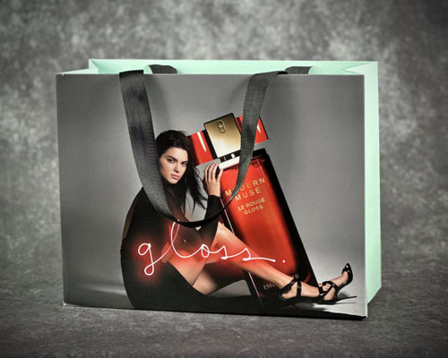 Smartfold Luxus Papiertasche mit Satain Band Henkel