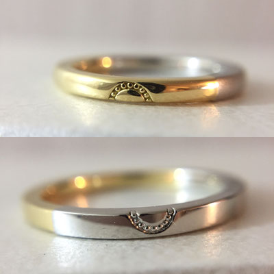 marriagering　K18YG,Platinum