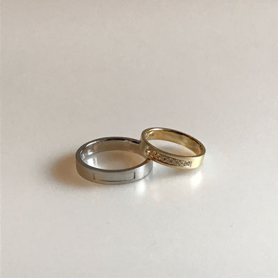 marriagering　Platinum,K18YG,Diamond
