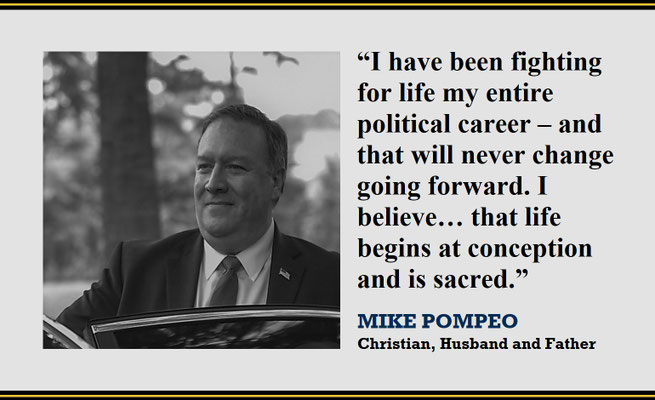 Mike Pompeo on His Lifetime Fight for Life which Begins at Conception and is Sacred