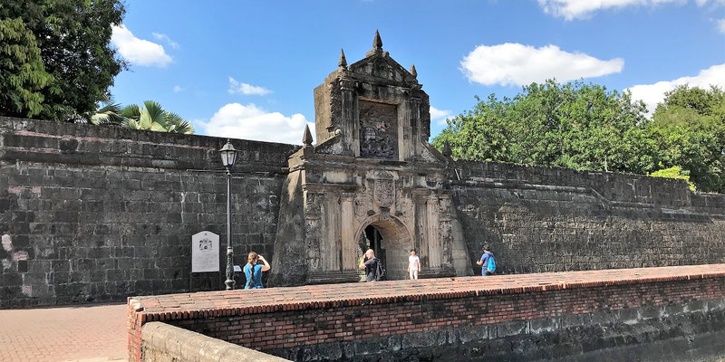 Iconic Arch of Fort Santiago in Manila