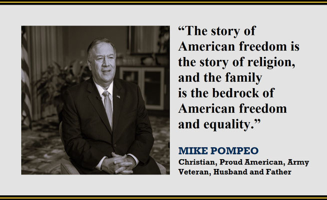 Mike Pompeo on American Freedom and Equality vis-à-vis Religion and Family