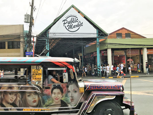 A Jeepney in front of the Marikina Public Market