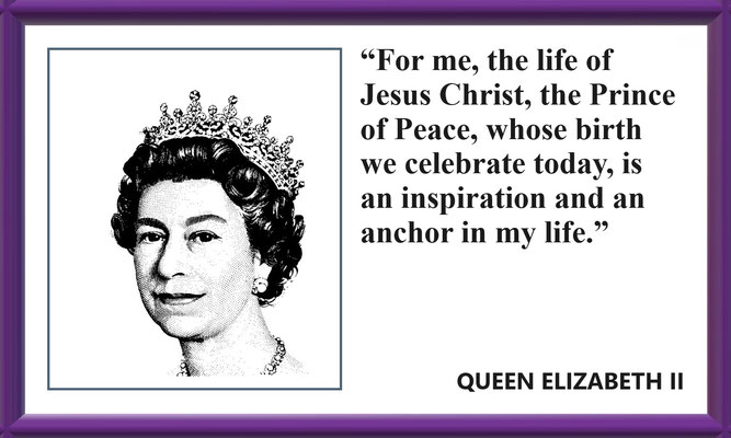 Jesus and Christmas Quote from Queen Elizabeth II