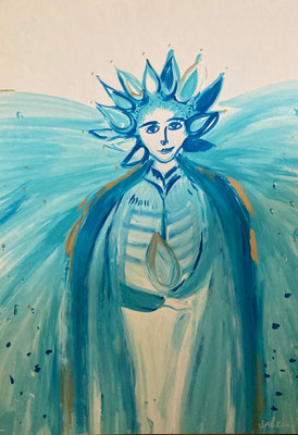 Bild 125: Hüterinnen-Archetypen_27_Conciousness-Giver,Tempera, 35x70, Privatbesitz