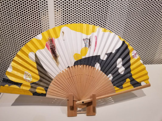 扇子・油彩　2017年