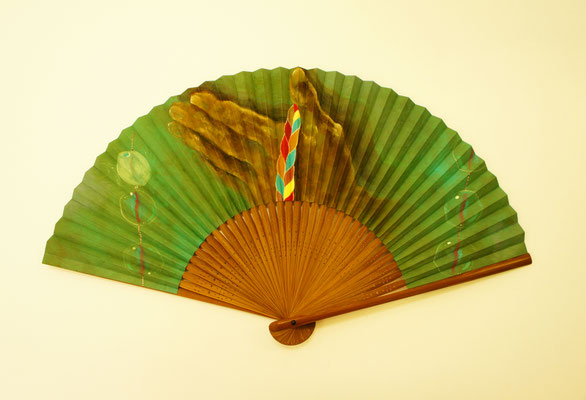 扇子・油彩　2015年