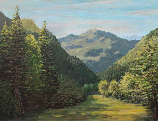 Talwiese in den Voralpen, 50 x 65 cm, 420 €