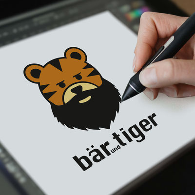 Auftragsarbeit: Logogestaltung für Bartpflege - Portfolio Illustratorin Elena Bauer