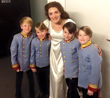March 2015, Essen, deniere. Roberta Valentini and her "sons", Jonathan, Julian, Timon and Paul.