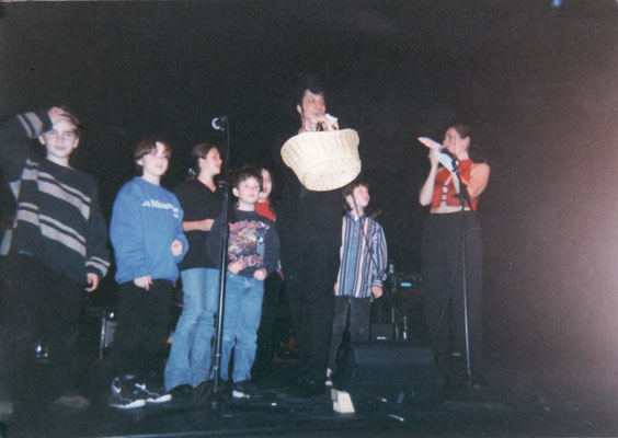 circa 1998, some event including the kids, with Jason Mays in the back.