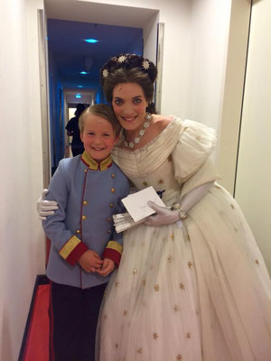 May 8, 2015 - 'little Rudolf' Lucas gave Roberta Valentini (Elisabeth, his stage mother) a Mother's Day card!