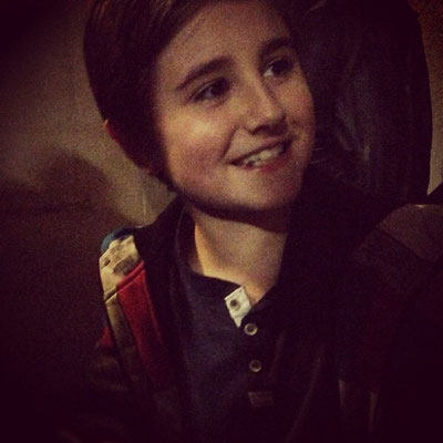 Vienna, September 2013. Aeneas at the stage door. Credit: Instagram