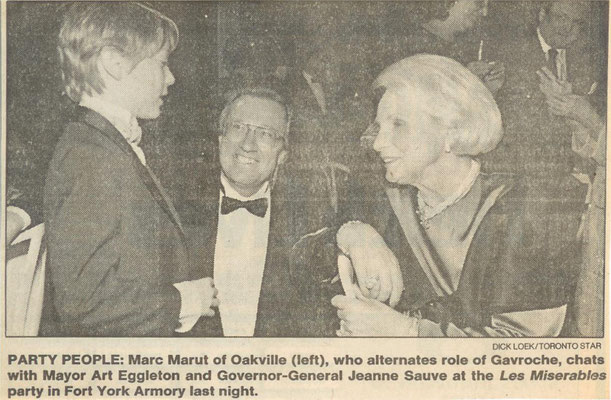 1989, original Canadian cast, Vancouver // Marc Marut, from his site: "I got to schmooze with the bigwigs..."