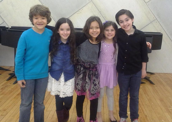 February 2014, the kids: Gaten, McKayla, Angeli, Mia and Josh