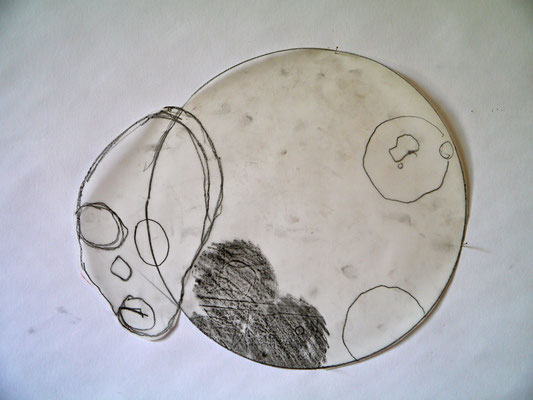 Sans titre, 2010, graphite sur calque découpé, 30 x 40 cm