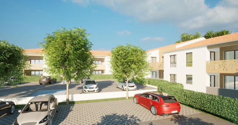 Construction de 27 logements en R+1 à Bezouce (30) - Travaux en cours -