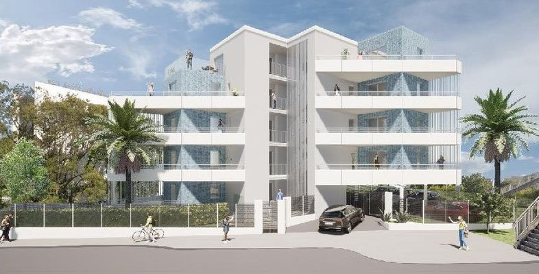 Construction de 9 logements en R+4 à Toulon (83) - travaux en cours -