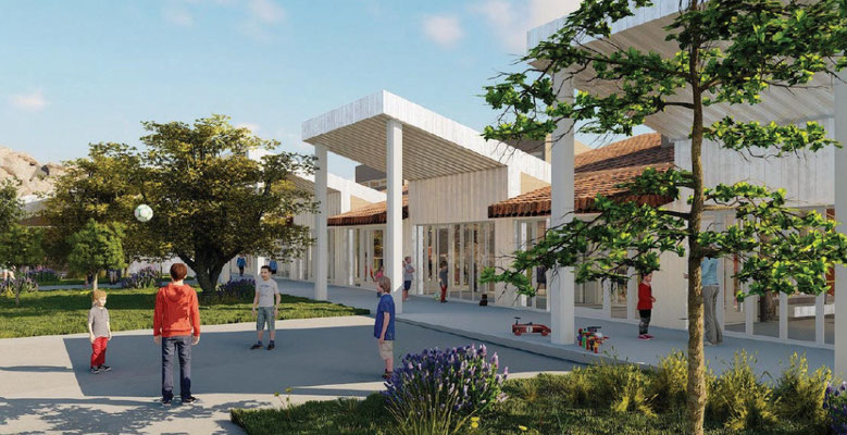 Réhabilitation de l'Espace Marcel Pagnol et construction d'un centre de loisirs à Lançon de Provence (13) - travaux en cours -