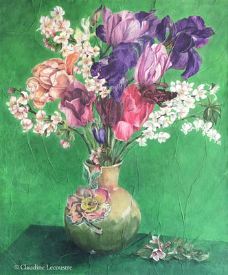 Bouquet de printemps / Spring bouquet, aquarelle et gouache / watercolor and gouache