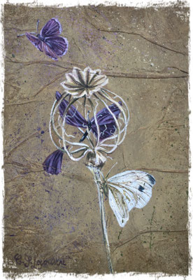 Papillon prisonnier, acrylique / acrylic
