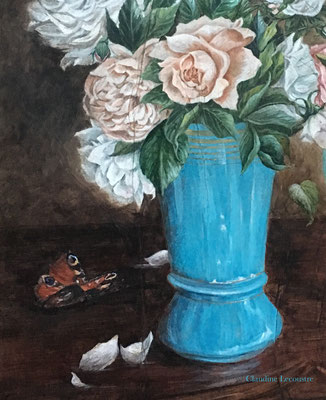 Les deux vases (détail), gouache, aquarelle et caséine / gouache, watercolor and casein
