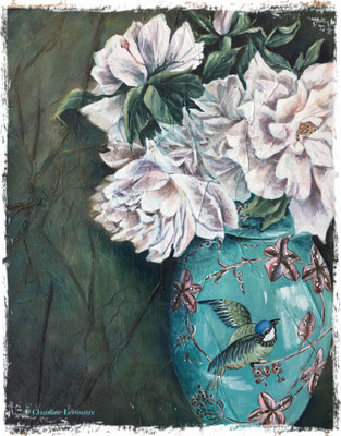 Le vase préféré, gouache et aquarelle / gouache and aquarelle