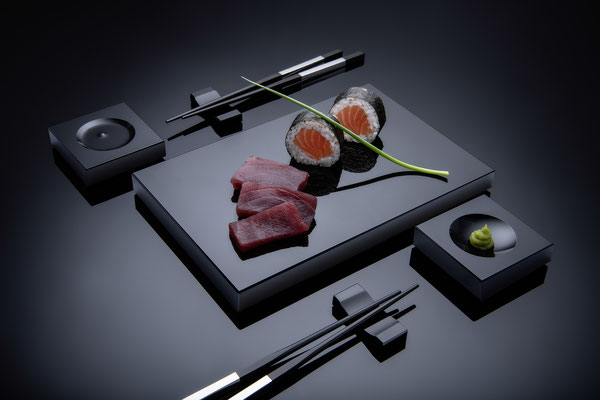 Sushi-Set, Produktfoto für Black-Glass von Jürgen Müller