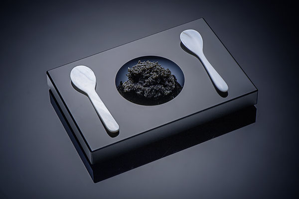 Kaviar Set von black glass