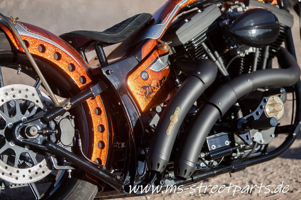 Custom Bike MS StreetParts Wenzenbach Customize Harley Davidson Candy Glitter Marcus Pfeil Painting 