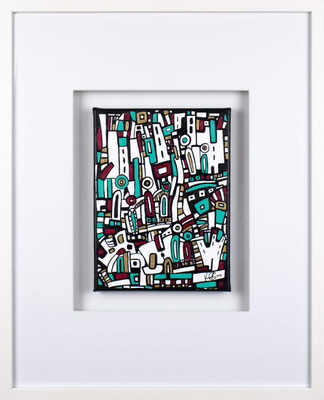 Veronika Spleiss "Begegnungen" 2020 30x24 cm Acryl auf Leinwand