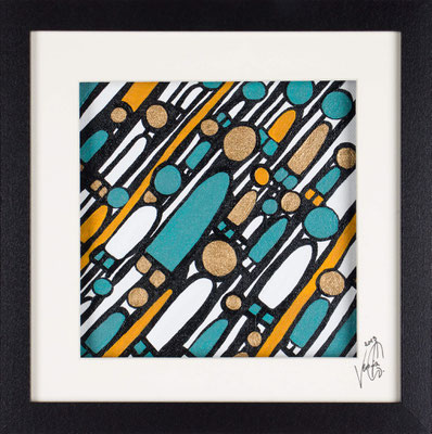 Veronika Spleiss "To the Top" 2019 20x20 cm, Acrylic on cotton, Private Collection Germany