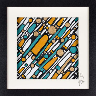 Veronika Spleiss "To the Top II" 2019 20x20 cm, Acrylic on cotton, Private Collection Germany