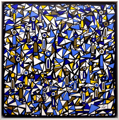 Veronika Spleiss "Ice Life" 2019 50x50 cm, Acrylic on canvas, Private Collection Switzerland
